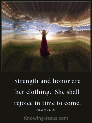 Proverbs 31:25 Strength And Honour Are Her Clothing (brown)